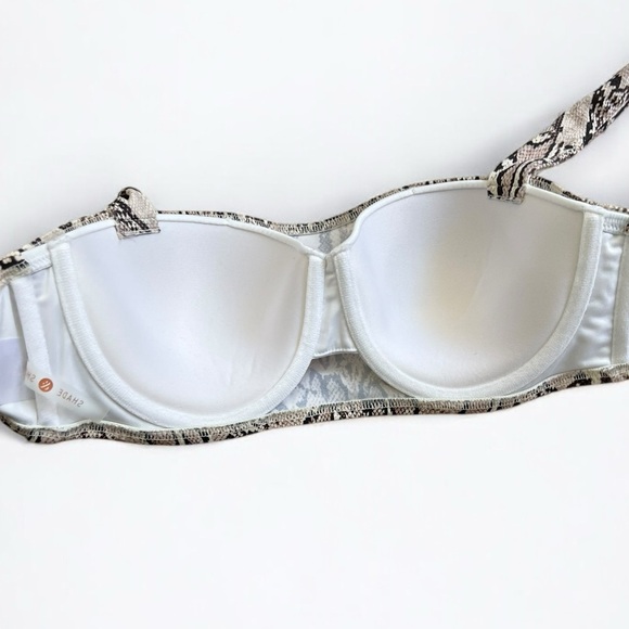 🌻NWOT Shade & Shore Python Snakeprint Light Lift Bralette Bikini Top Size 34C - Picture 7 of 10